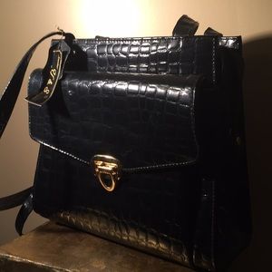 Vintage black bag never used with gold accents